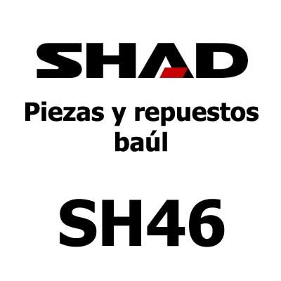 Baúl Moto rígido SHAD D0B46200 SH46, Negro, polipropileno, para guardar dos  cascos, motorista, motocicleta, maleta, maletero